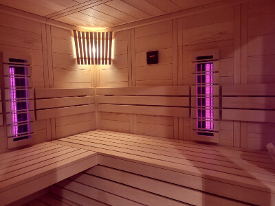 Finse Sauna + Infrarood (hoekmodel)